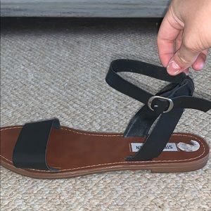 Steve Madden black and brown sandals